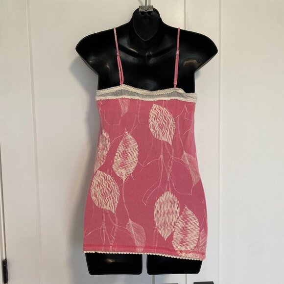 American Eagle Pink Lace Y2K Tank Top Size Medium - Picture 5 of 6